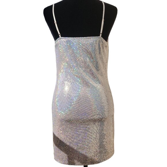 💎🎉♛⚜ Sparkly Dazzling Embellished Shimmering Party Holiday Cocktail Sexy Dress - Picture 8 of 16